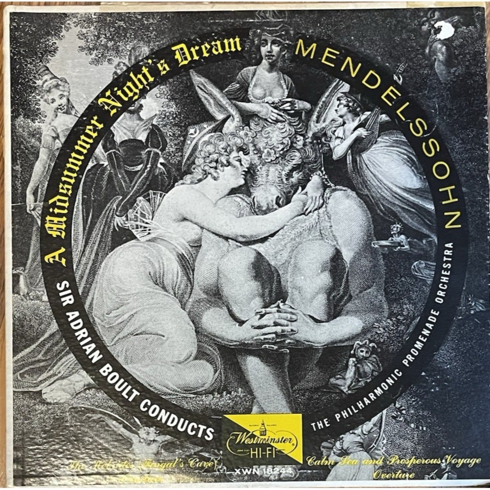 Mendelssohn A Midsummer Nights Dream Sir Adrian Boult Westminster Hi-Fi Mono LP